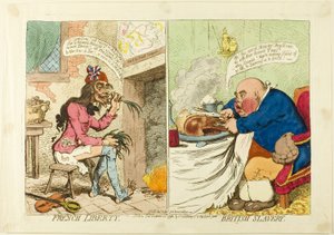 フランスの自由、イギリスの奴隷 作： James Gillray