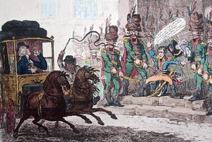 ドイツの無頓着さ、または小ボニーの煩悩、または外交官のパリでの遅い旅 作： James Gillray
