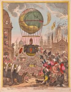 彼はフライト、パブを操縦します。 1810（手描きの彫刻）