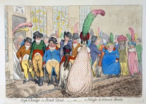 ボンドストリートの大きな変化または偉大な世界の礼儀正しさ、1796年（手描きの彫刻）