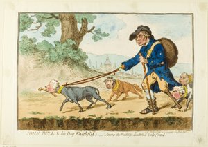 ジョン・ブルと忠実な愛犬 作： James Gillray