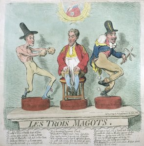 Les Trois Magots、1791年にHannah Humphreyによって発行された（手描きのエッチング）