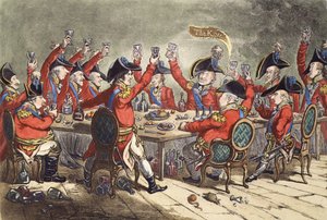 「忠実な魂-またはセントジェームスのメスルームをのぞき見」、1797年 作： James Gillray