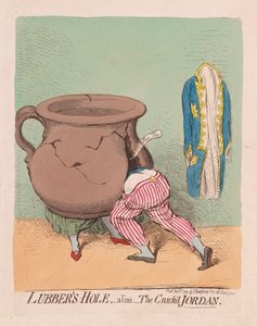 Lubbers Hole、alisa The Crackd Jordan、パブ。 1791年（手描きの彫刻） 作： James Gillray