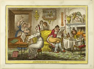 夫婦-ハーモニクス 作： James Gillray