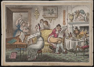 夫婦の調和、ハンナハンフリー発行、1805年（手描きのエッチング）