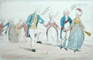 ハンナ・ハンフリーが1782年に出版した「ソールズベリー平原で最近発見されたモニュメント」（手彩色のエッチング）