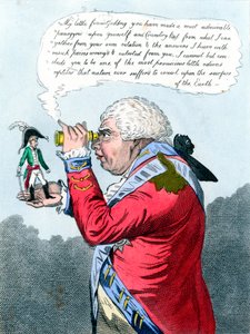 ナポレオンとジョージ3世、ガリバーとブロブディンナグの王、1803年7月 作： James Gillray