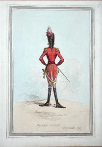 ハンナ・ハンフリーが1797年に出版した「パターンスタッフ」（手彩色の銅版画） 作： James Gillray