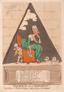 記念碑、パブの忍耐。 1791年（手描きの彫刻）