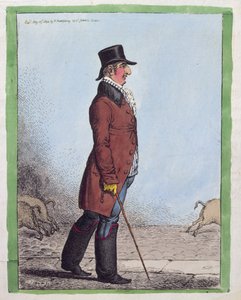 チャールズハワードの肖像画、ノーフォーク公（1746-1815）、ハンナハンフリーによって1800年に発行（手描きのエッチング） 作： James Gillray