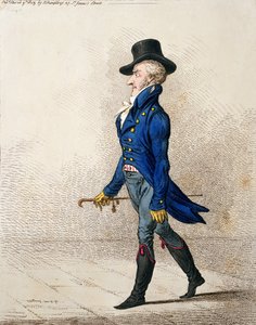 1803年にハンナハンフリーによって出版された男の肖像（手描きのエッチング） 作： James Gillray