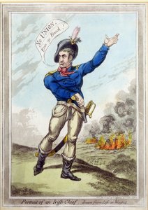 パブ、ウェックスフォードでの生活から描かれた、アイルランドの首長の肖像画。 H.ハンフリー、1798年7月10日（バンド幅については105459を参照）