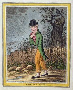 生の天気、1808年にハンナハンフリーによって公開（手描きのエッチング）