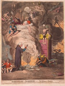 犠牲になったシェイクスピア、または貪欲の供物、パブ。 1789（手彫り彫刻）