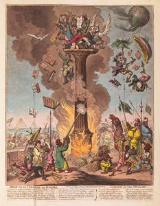 Siege de la Colonne de Pompee、サイエンスインザピロリー、パブ。 1799年（手描きの彫刻）