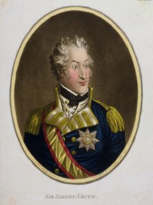 1799年にハンナハンフリーによって発行されたシドニースミス卿（1764-1840）（アクアチントを使った手描きのエッチング） 作： James Gillray