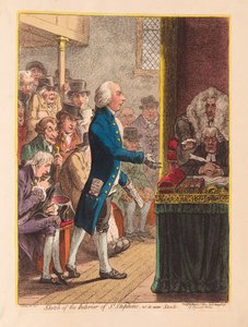 セントスティーブンスの内部のスケッチ。 1802（手描きの彫刻）