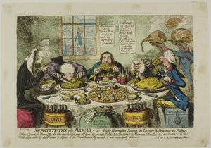 パンの代用品 作： James Gillray