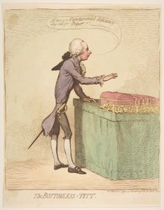 ボトムレスピット、1792年3月16日。 作： James Gillray