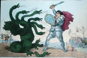 ウィリアム・ハンフリーが発行した人民のチャンピオン（手描きのエッチング） 作： James Gillray