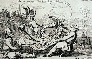 1787年にS.W.フォレスが出版した「オランダの分裂」（エッチング）