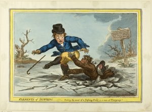 スケートのエレメンツ通りすがりの友人を最大限に活用する 作： James Gillray