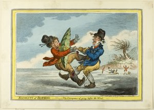 スケートのエレメンツ：風よりも先に行くことの結果 作： James Gillray