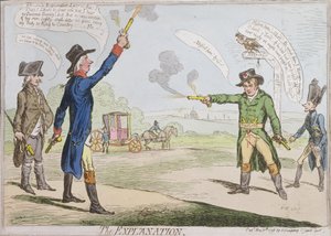 1798年にハンナハンフリーによって発行された説明（手描きのエッチング） 作： James Gillray