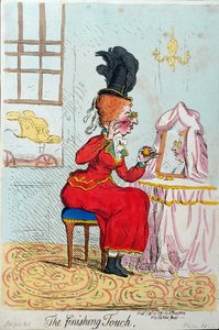フィニッシングタッチ、1791年にハンナハンフリーによって発行された（手描きのエッチング） 作： James Gillray