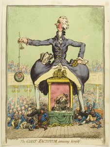 自らを愉しむ巨大なファクトタム 作： James Gillray