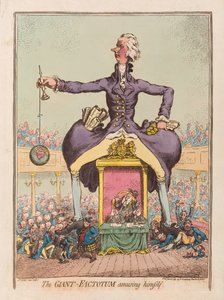 おもしろい巨大なファクトム、パブ。 1797年（手描きの彫刻）