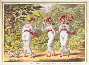 強風の中のグレイス、ケンジントンガーデンズ、パブの自然から取られたシーンハンナ・ハンフリー、1810