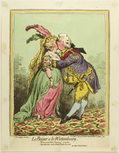ヴュルテンベルクのキス 作： James Gillray