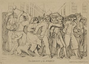 1779年10月15日公開の主題の自由 作： James Gillray