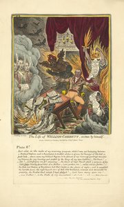 自分で書いたウィリアムコベットの生涯、ハンナハンフリー発行、1809年（手描きの彫刻）