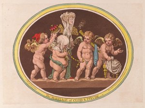 キューピッドとプシュケの結婚、パブ。 1797年（手描きの彫刻）