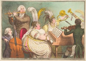 ピクニックオーケストラ、1802年4月23日。 作： James Gillray