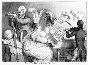 ピクニックオーケストラ、ジェームズギレイ、1802年 作： James Gillray