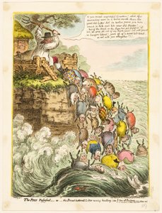 憑かれた豚 作： James Gillray