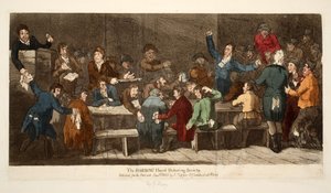 ROBBING Hood Debating Society、パブS.ティッパー、1809年1月1日（手書きの彫刻）