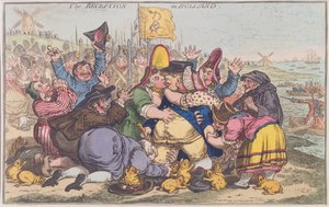 1799年にハンナハンフリーによって発行されたオランダのレセプション（手描きのエッチング）