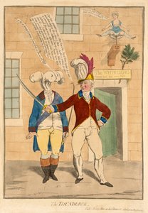 サンダーラー、パブ。 1782（手描きの彫刻）