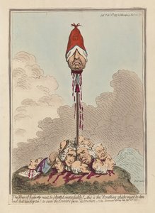 自由の木はすぐに植えられなければならず、1797 年に出版されました (手描きの彫刻) 作： James Gillray