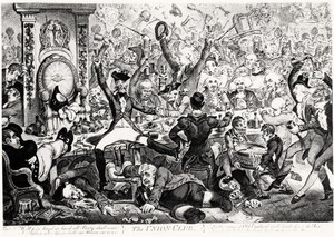 ユニオンクラブ、1801（カラー彫刻） 作： James Gillray