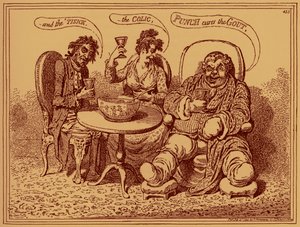 強い酒の猛威」-風刺画 作： James Gillray