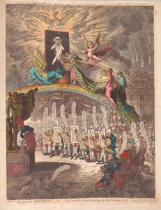 Titianus RedivivusまたはSeven Wise Menが新しいベネチアンオラクル（Academic Grove No.1パブのシーン）をコンサルティング1797年（手描きの彫刻）
