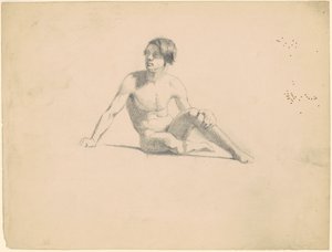 着席男性ヌード [直腸] 作： James Goodwyn Clonney