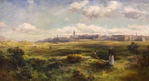 ゴルフコースから見たセントアンドリュース 作： James Gustavus Hope Spindler
