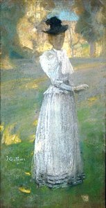 朝の散歩」（パステル・紙） 作： James Guthrie
